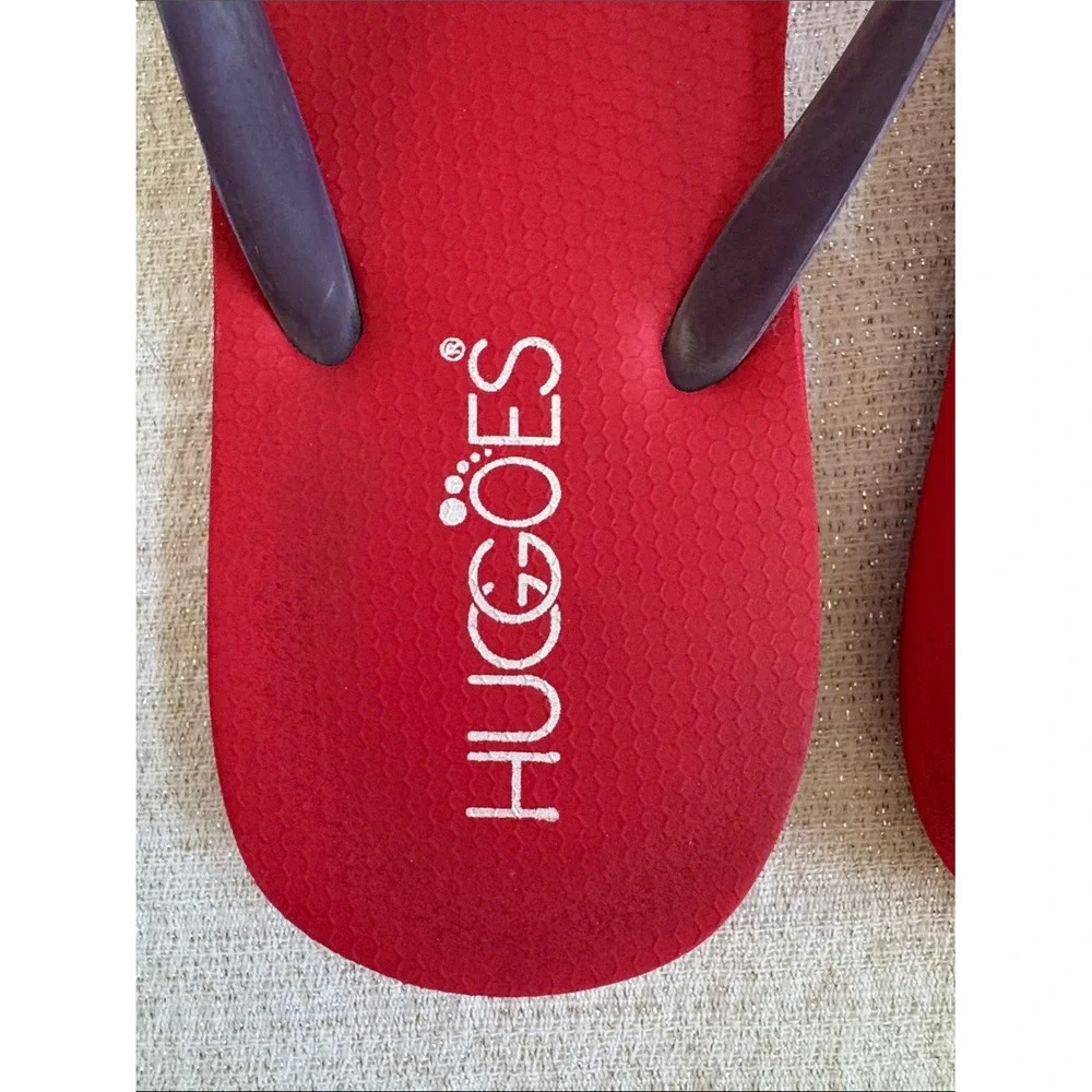 Huggoes Women Red Purple Flip Flop‎ Sandals Size UK 7 TH 10